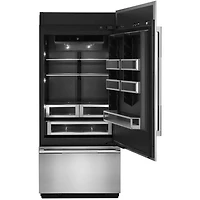 21 Cu. Ft. - 36 inch Panel Ready - Right Hinge - Bottom-Mount Refrigerator