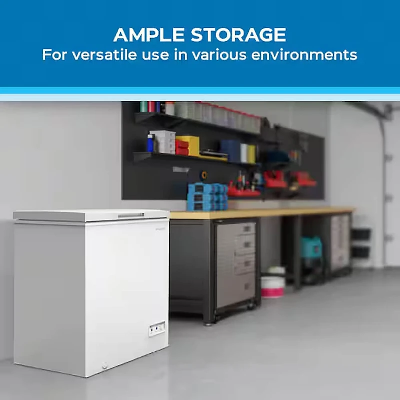 5.0 Cu. Ft. White Chest Freezer