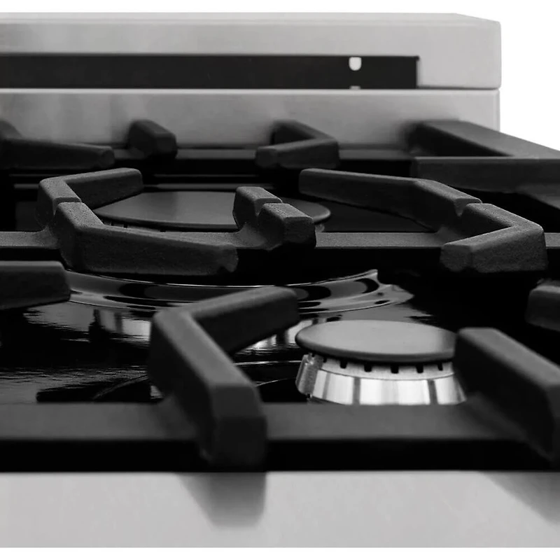 4.6 Cu. Ft. Black Matte Freestanding Dual Fuel Range