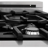 4.6 Cu. Ft. Black Matte Freestanding Dual Fuel Range