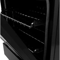 4.6 Cu. Ft. Black Matte Freestanding Dual Fuel Range