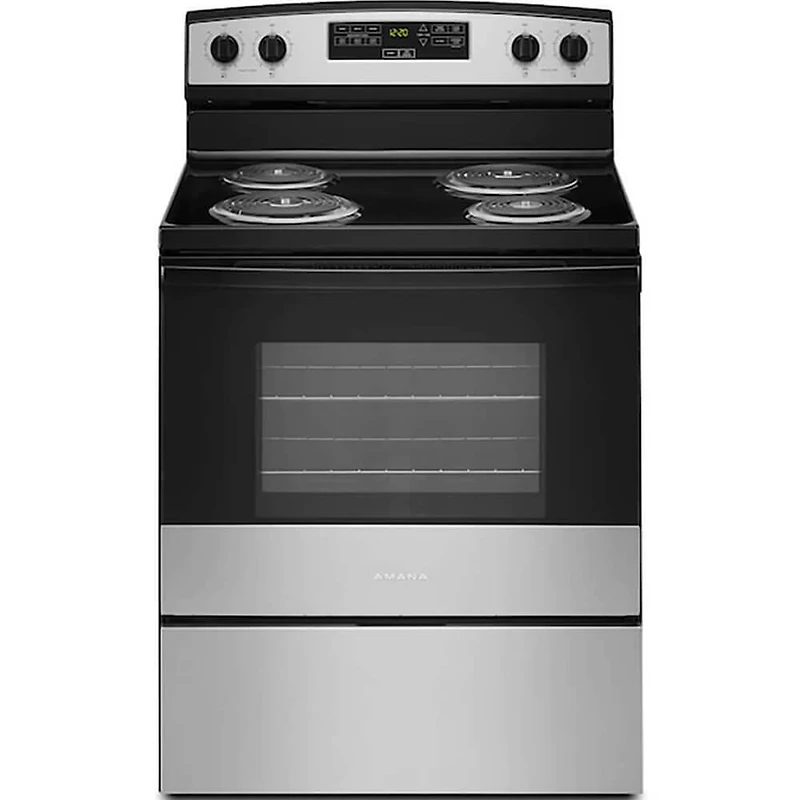 4.8 Cu. Ft. Stainless Steel Freestanding Electric Range