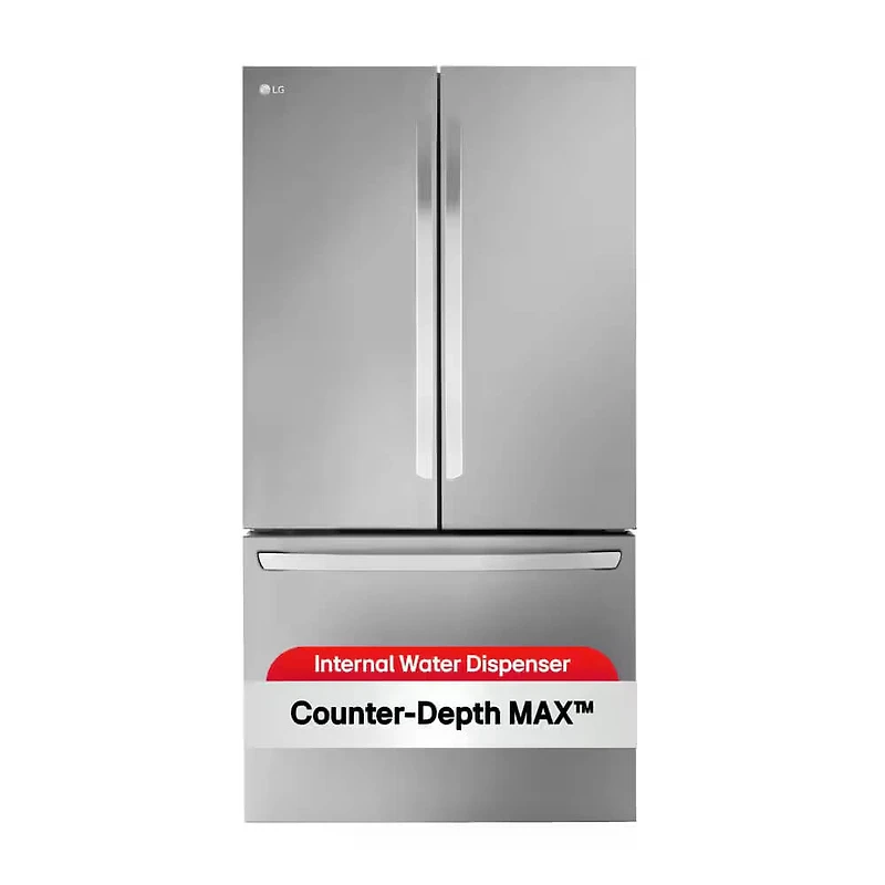 26.5 Cu. Ft. Stainless Steel French Door Counter-Depth Smart Refrigerator