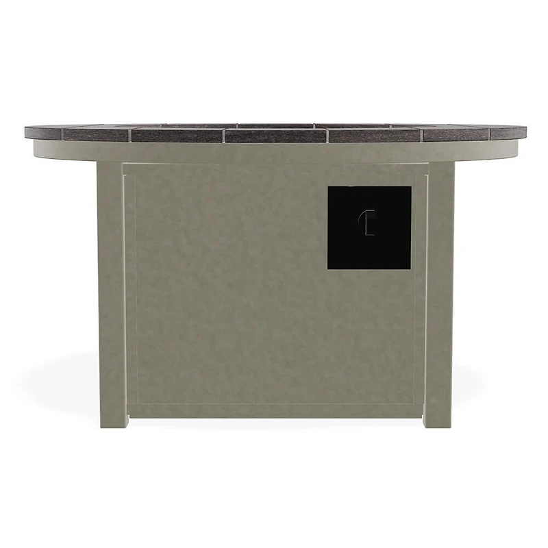 42 inch Round Rustic Top Fire Table