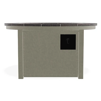 42 inch Round Rustic Top Fire Table