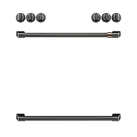 Front Control Induction Knobs and Handles - Brushed Black