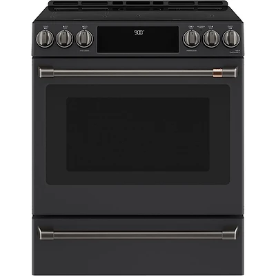 Front Control Induction Knobs and Handles - Brushed Black