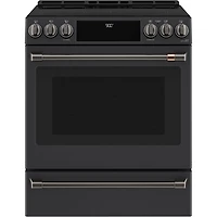 Front Control Induction Knobs and Handles - Brushed Black