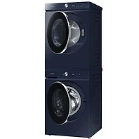 Bespoke Brushed Navy Smart Front Load Washer/Dryer Pair