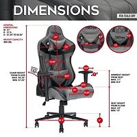 Techni Sport XL Gray Ergonomic Gaming Chair