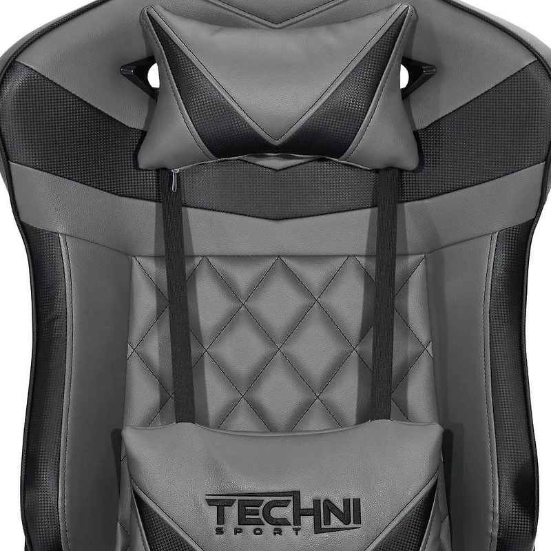 Techni Sport XL Gray Ergonomic Gaming Chair