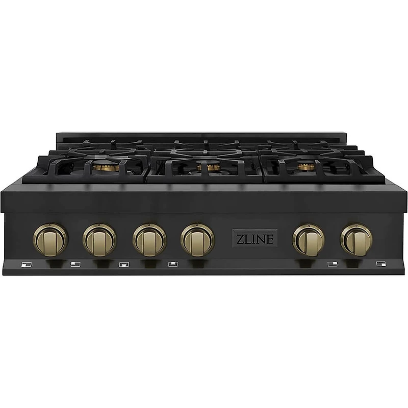 36 inch Autograph Black Edition Porcelain Gas Rangetop