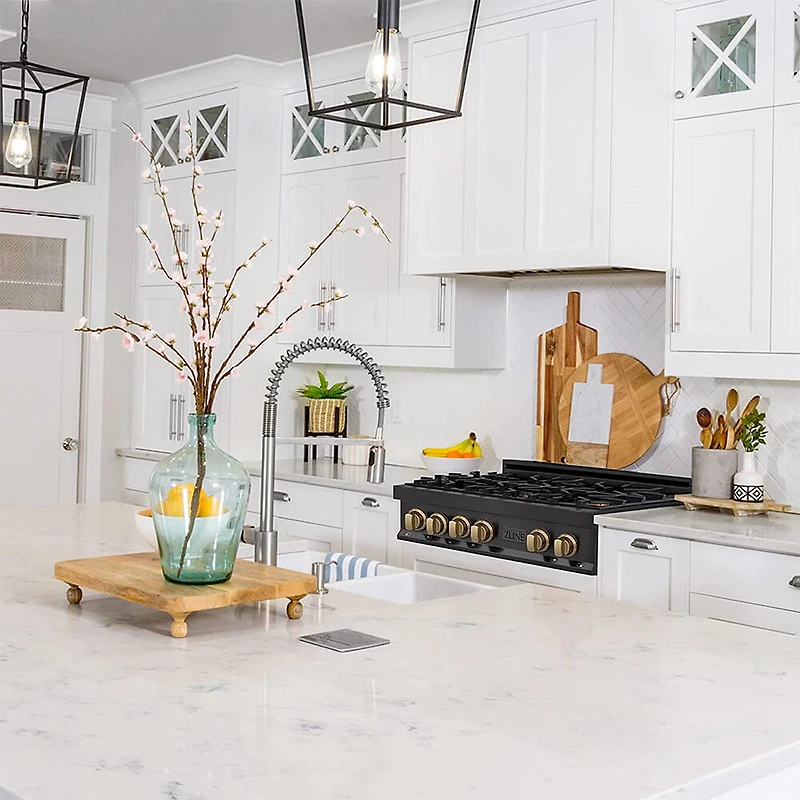 36 inch Autograph Black Edition Porcelain Gas Rangetop