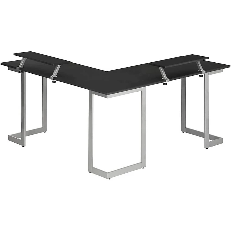 Techni Sport Black L-Shaped Gaming Desk