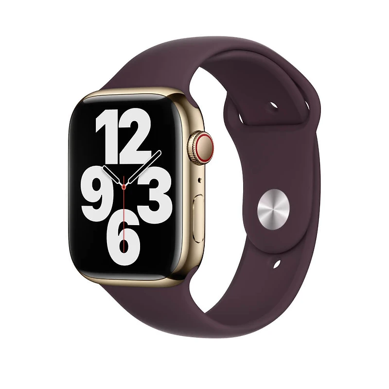 Watch Series 7 (GPS + Cellular) - Gold Stainless Steel Case with Dark Cherry Sport Band - 45mm - Apple Certified Refurbished