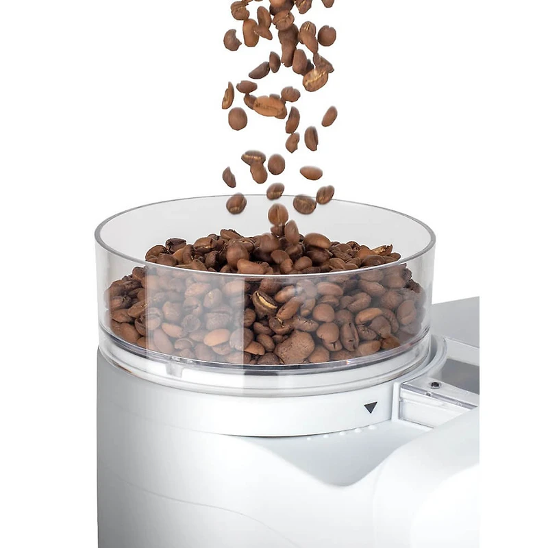 CoffeeTeam GS 10-Cup Coffeemaker with Conical Burr Grinder - White