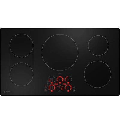 36 inch Black Stainless Steel 5 Burner Induction Cooktop