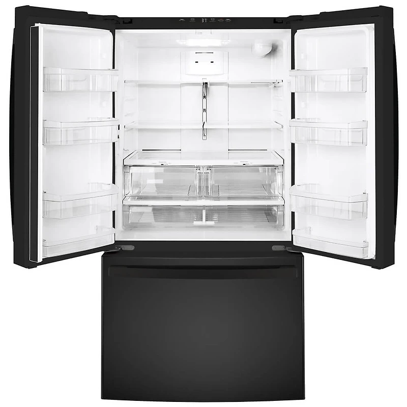 27.0 Cu. Ft. High Gloss Black French Door Refrigerator