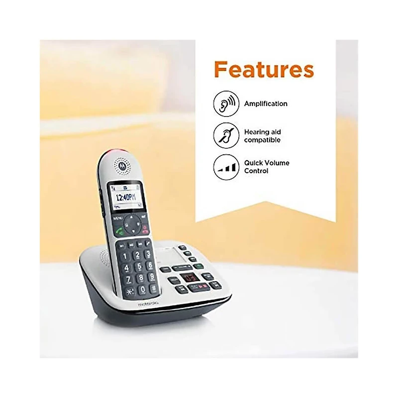 DECT 6.0 Digital Cordless Phone with Answering Machine - 4 Pack
