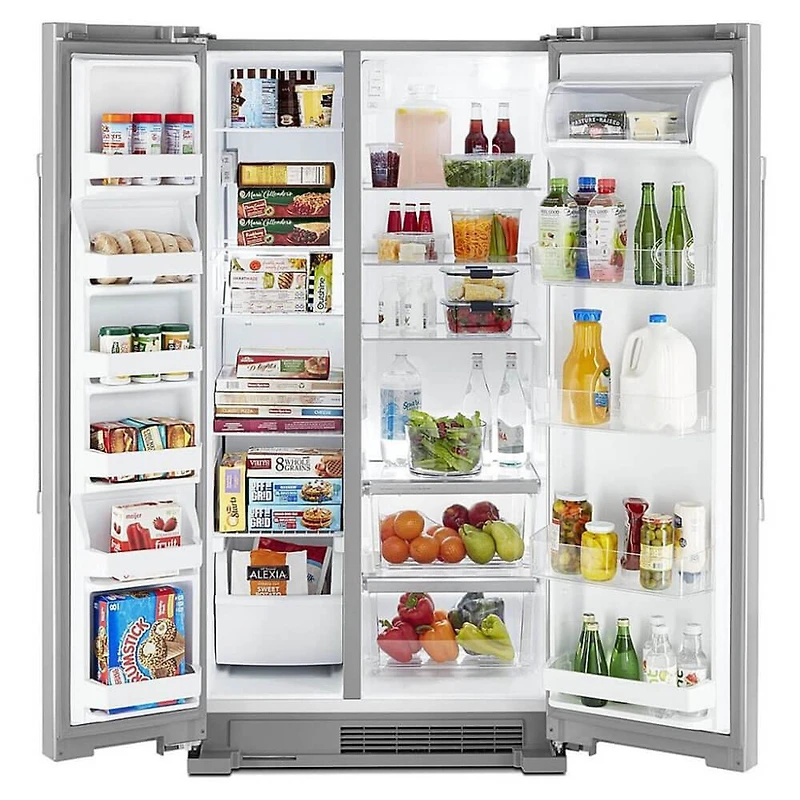 25 Cu. Ft. Stainless Steel Side-By-Side Freestanding Refrigerator