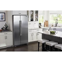 25 Cu. Ft. Stainless Steel Side-By-Side Freestanding Refrigerator