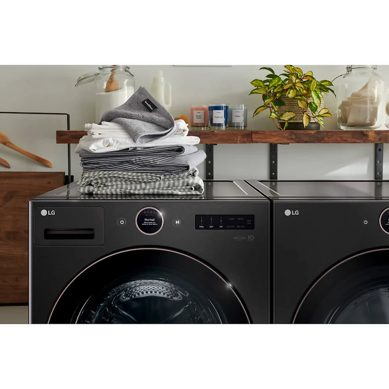 7.4 Cu. Ft. Black Steel Stackable Ultra Large Capacity Front Load Smart Dryer