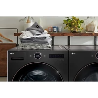 7.4 Cu. Ft. Black Steel Stackable Ultra Large Capacity Front Load Smart Dryer