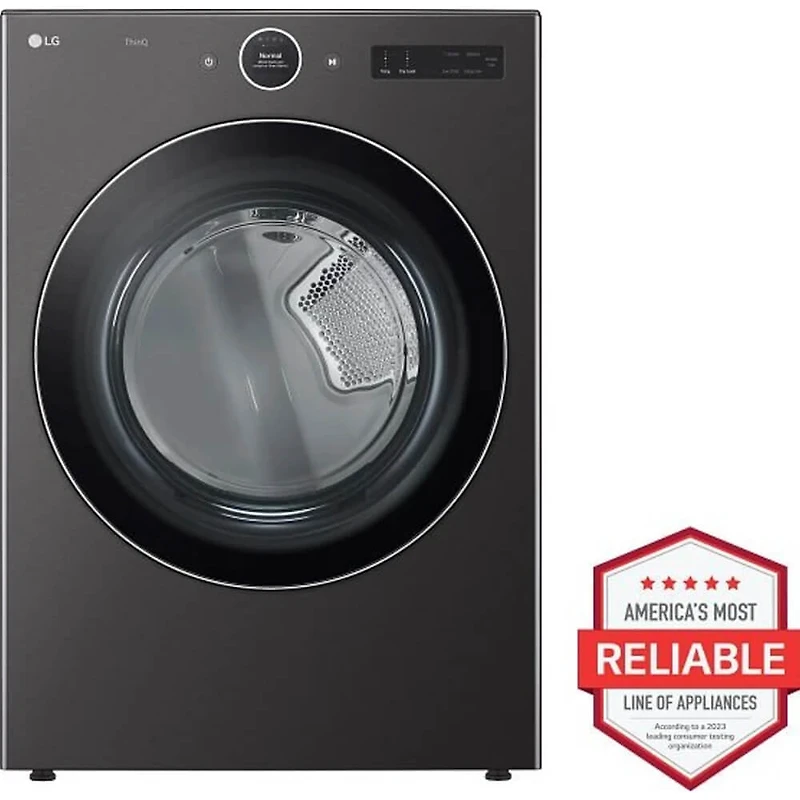 7.4 Cu. Ft. Black Steel Stackable Front Load Smart Electric Dryer with TurboSteam