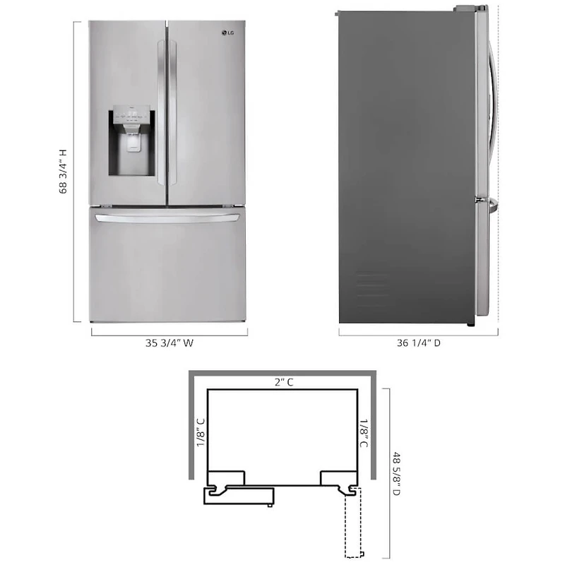 27.7 Cu. Ft. Stainless Steel French Door Refrigerator