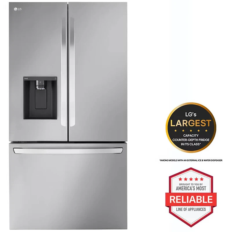 25.5 Cu. Ft. Stainless Steel French Door Smart Refrigerator