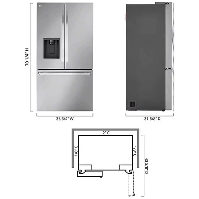 25.5 Cu. Ft. Stainless Steel French Door Smart Refrigerator
