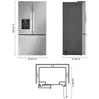 25.5 Cu. Ft. Stainless Steel French Door Smart Refrigerator