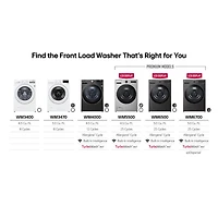 5.0 Cu. Ft. Black Steel Stackable Front Load Smart Washer