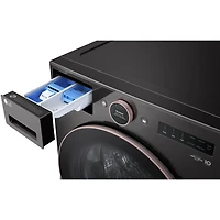 5.0 Cu. Ft. Black Steel Stackable Front Load Smart Washer