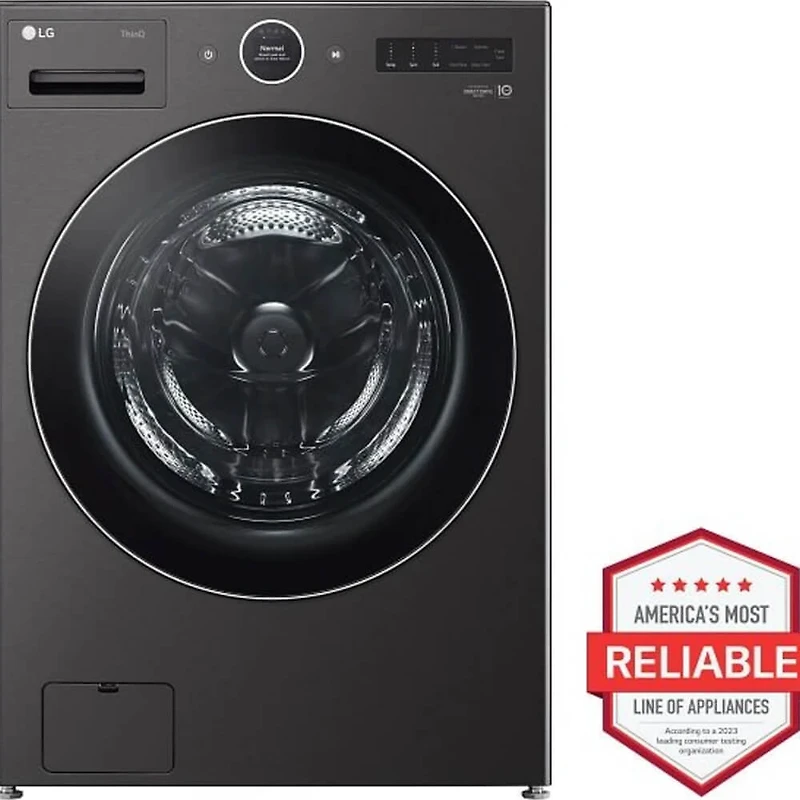 5.0 Cu. Ft. Black Steel Front Load HE Stackable Smart Washer