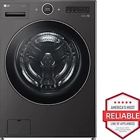 5.0 Cu. Ft. Black Steel Front Load HE Stackable Smart Washer