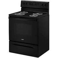 4.8 cu. ft. Black Freestanding Electric Range with Keep Warm Setting