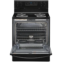 4.8 cu. ft. Black Freestanding Electric Range with Keep Warm Setting