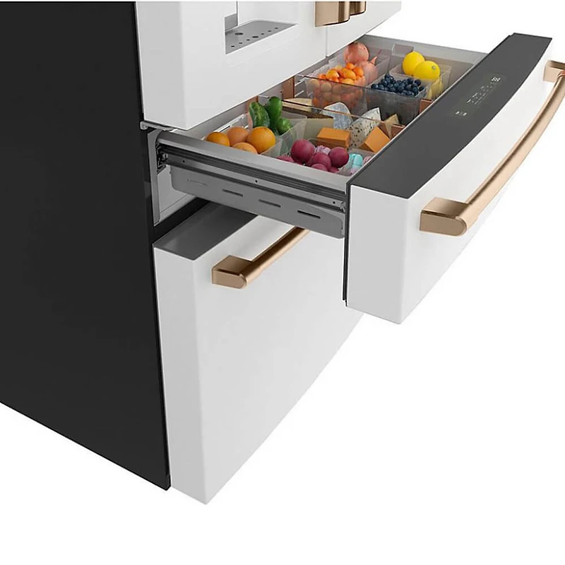 22 Cu. Ft. Matte White 4-Door French-Door Counter-Depth Refrigerator