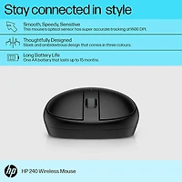 240 Bluetooth Wireless Mouse - Jet Black - OPEN BOX