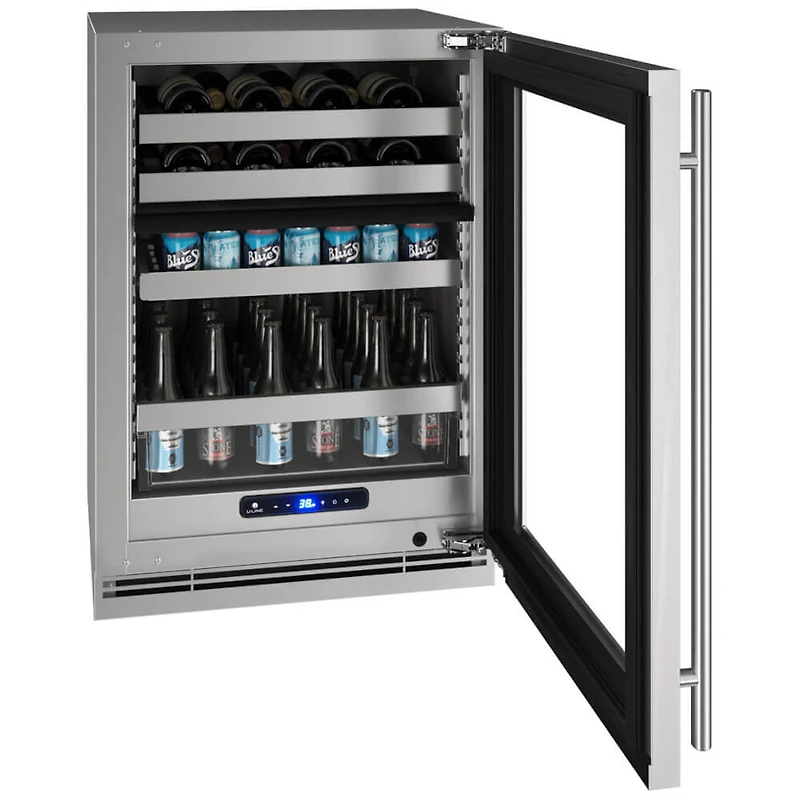 24 inch Dual-Zone Beverage Center - Stainless Steel