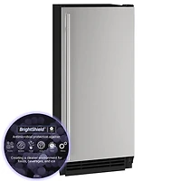 15 inch Clear Ice Machine - Stainless Steel