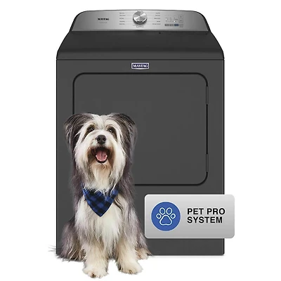 7.0 Cu. Ft. Volcano Black Pet-Pro Top Load High Efficiency Electric Dryer