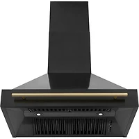 36 inch Autograph Edition Wall Mount Range Hood - Black Stainless/Champagne Bronze