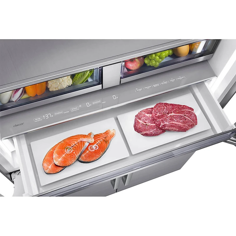 23.5 Cu. Ft. Panel Ready Counter Depth 4-Door Built-In French Door Smart Refrigerator