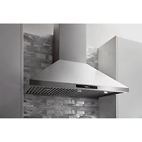 inch Stainless Wall Mount Chimney Range Hood