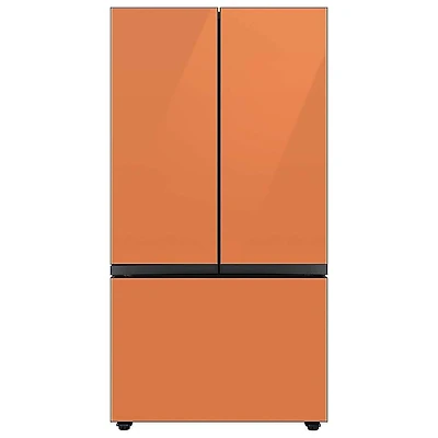 Bespoke 3-Door French Door Refrigerator Panel - Top Panel - Clementine Glass - OPEN BOX