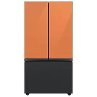 Bespoke 3-Door French Door Refrigerator Panel - Top Panel - Clementine Glass - OPEN BOX