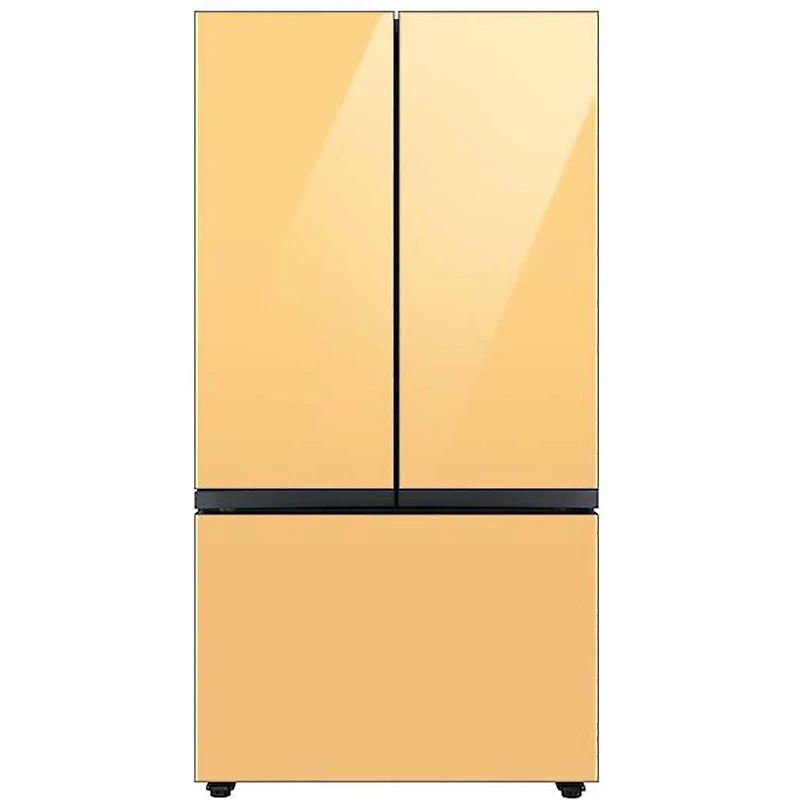 Bespoke 3-Door French Door Refrigerator Panel - Bottom Panel - Sunrise Yellow Glass - OPEN BOX