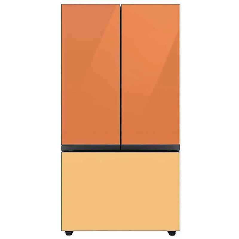 Bespoke 3-Door French Door Refrigerator Panel - Bottom Panel - Sunrise Yellow Glass - OPEN BOX